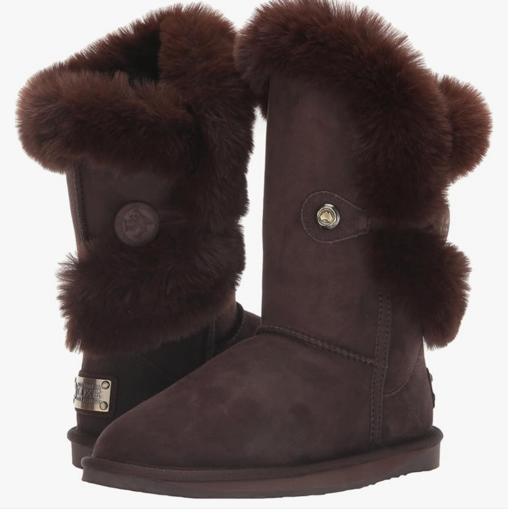 Australia Luxe Collective Nordic Short Boot Faux Fur Designer Luxury Suede #141
